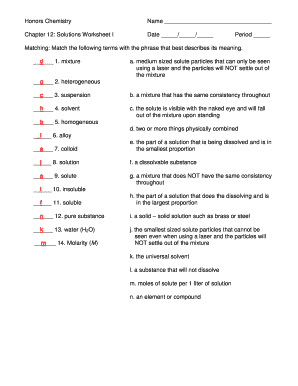 solutions and solubility worksheet answers